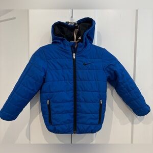 Nike Kids Royal Blue Puffer Jacket. Size 4T